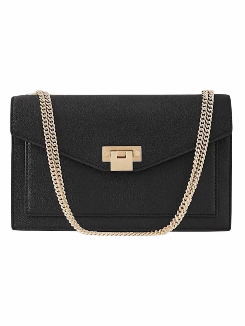 REISS Coleville Small Leather Crossbody Bag Convertible Shoulder Bag Black